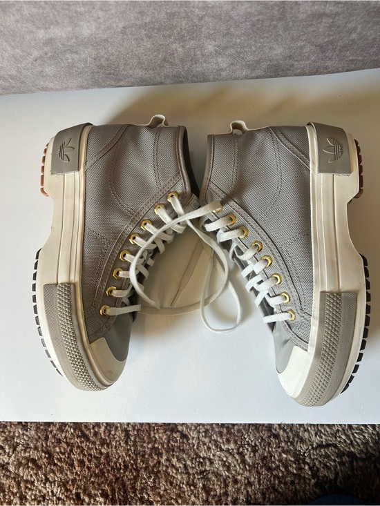 adidas Shoes - adidas Women's High-Top Sneakers in Light Gray and White
